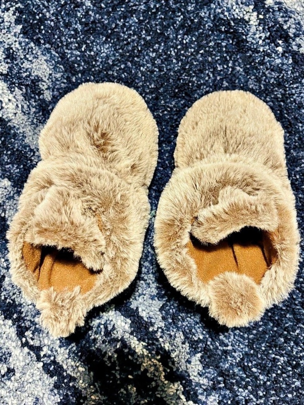 Fuzzy Slippers in Brown